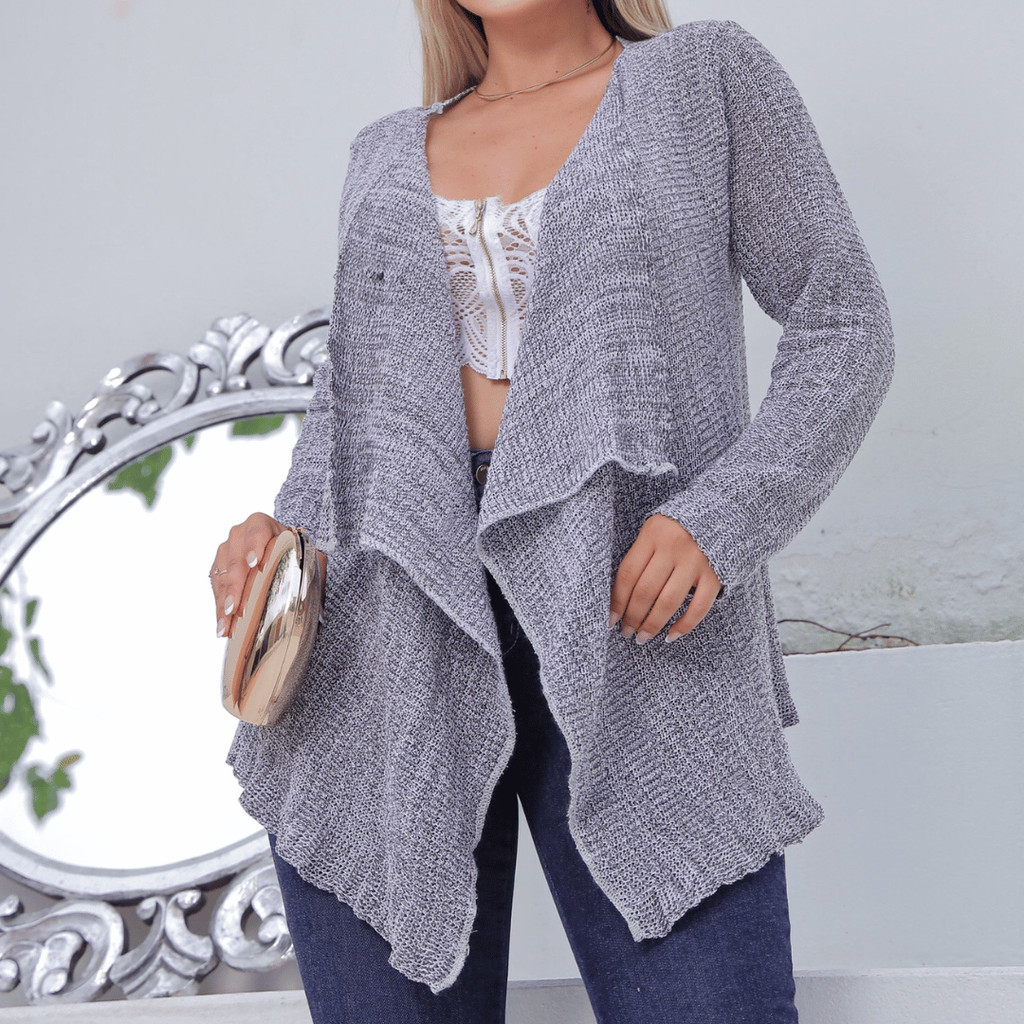 Cardigan Tricot Feminino Kimono Manga Longa Tricô Casaco Bucle em Oferta na Shopee