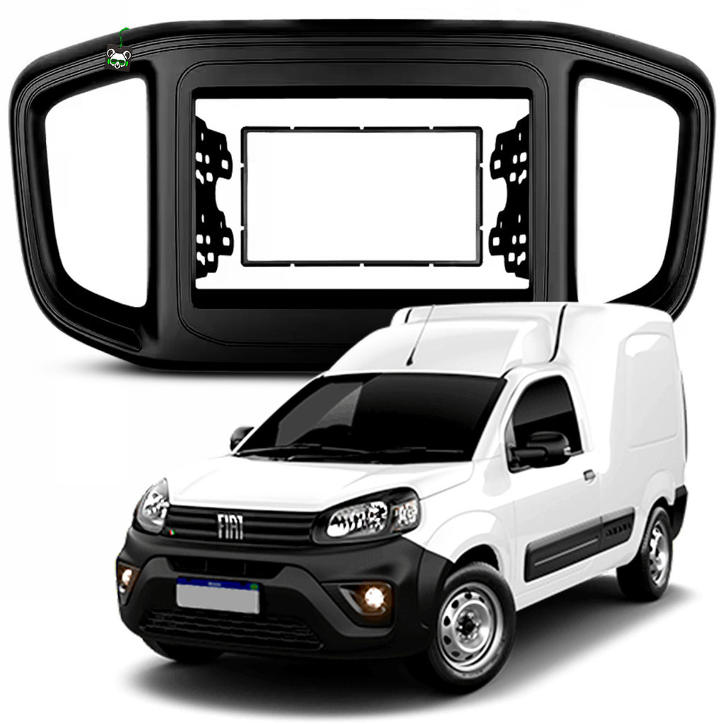 Moldura 7 Pol 2 Din Fiorino 2022 2023 2024 2025 Preto Fosco em Oferta na Shopee