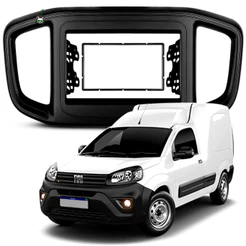 Moldura 7 Pol 2 Din Fiorino 2022 2023 2024 2025 Preto Fosco