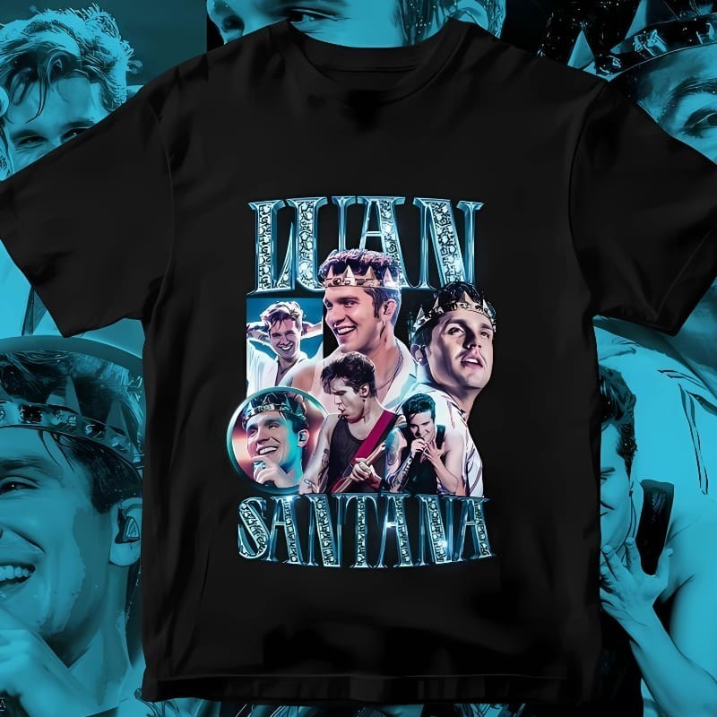 Camiseta Cantor Luan Santana Sertanejo agro Vintage Camisa unissex envio rápido em Oferta na Shopee