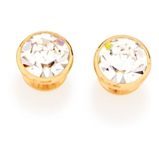 Brinco Formato Solitário Com Cristal Rommanel 523191 em Oferta na Shopee