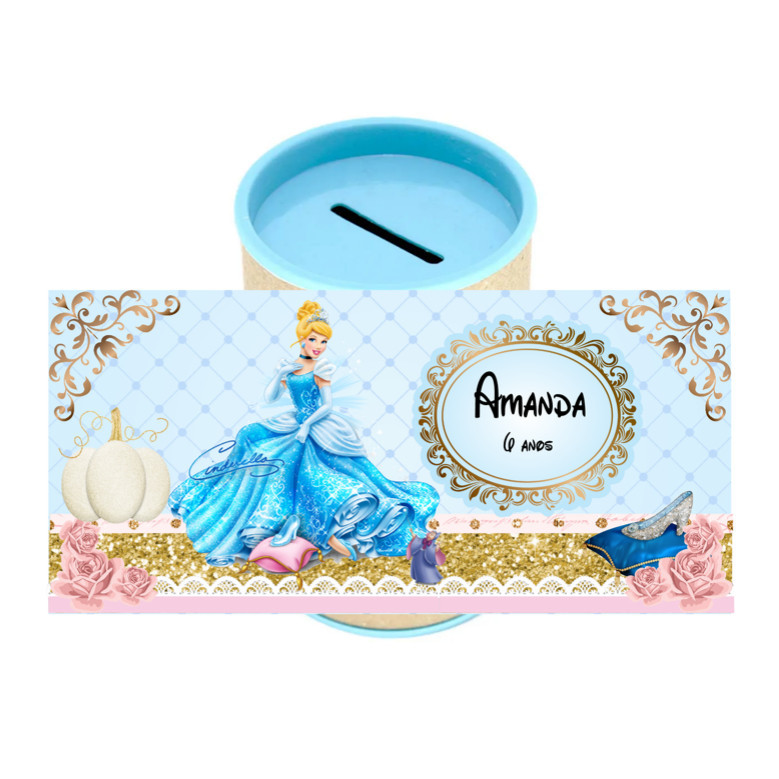 10 Cofrinhos Personalizados Festa Cinderela em Oferta na Shopee