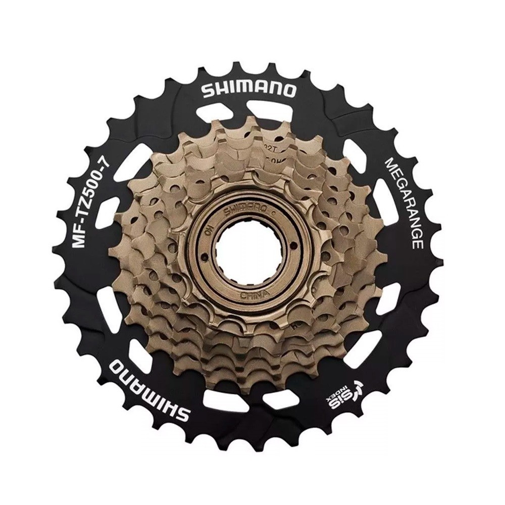 CATRACA RODA LIVRE SHIMANO TOURNEY MF-TZ500 14/34D MEGARANGE 7V P/ CUBO DE ROSCA - 3x7v em Oferta na Shopee