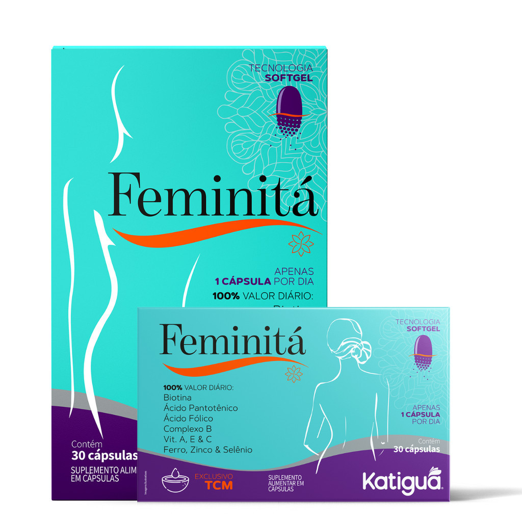 Feminitá 30 GELCAPS Katiguá Saúde da Mulher