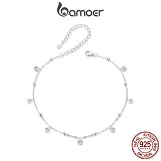 Bamoer 925 Sterling Sliver Anklet Pulseira De Fita De Tornozeleira Dazzling Zirconia Design Jóias Presentes Para Mulheres em Oferta na Shopee