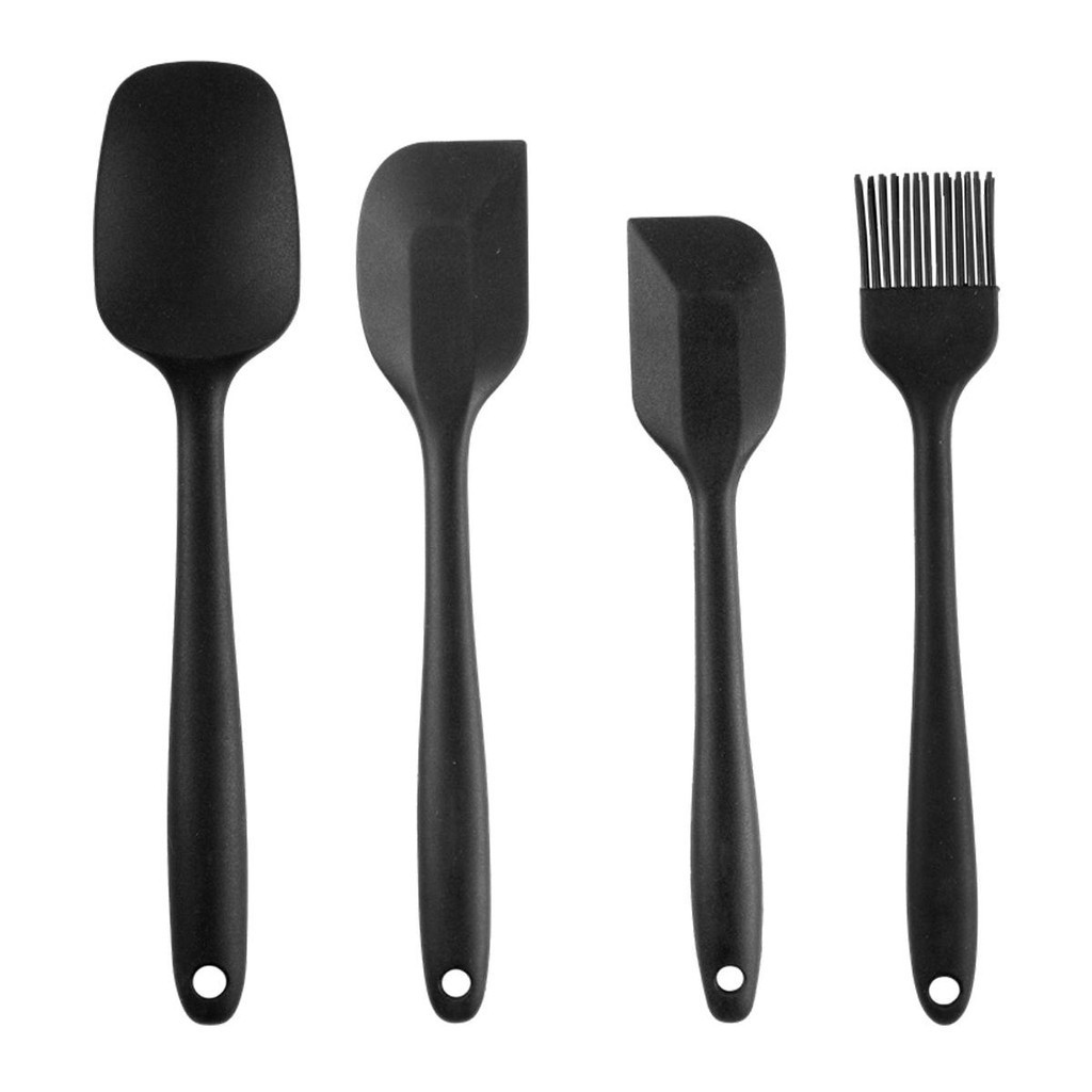 Kit 4 pçs sendo 3 Espátulas e 1 Pincel culinário de Silicone em Oferta na Shopee