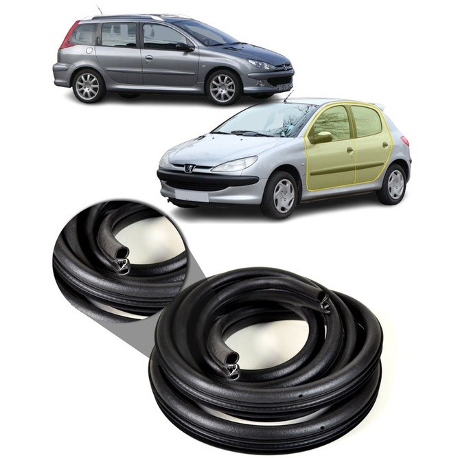 Borracha Vedação das Portas Dianteiras e Traseiras Peugeot 206 207 208 307 308 1999 até 2022 em Oferta na Shopee