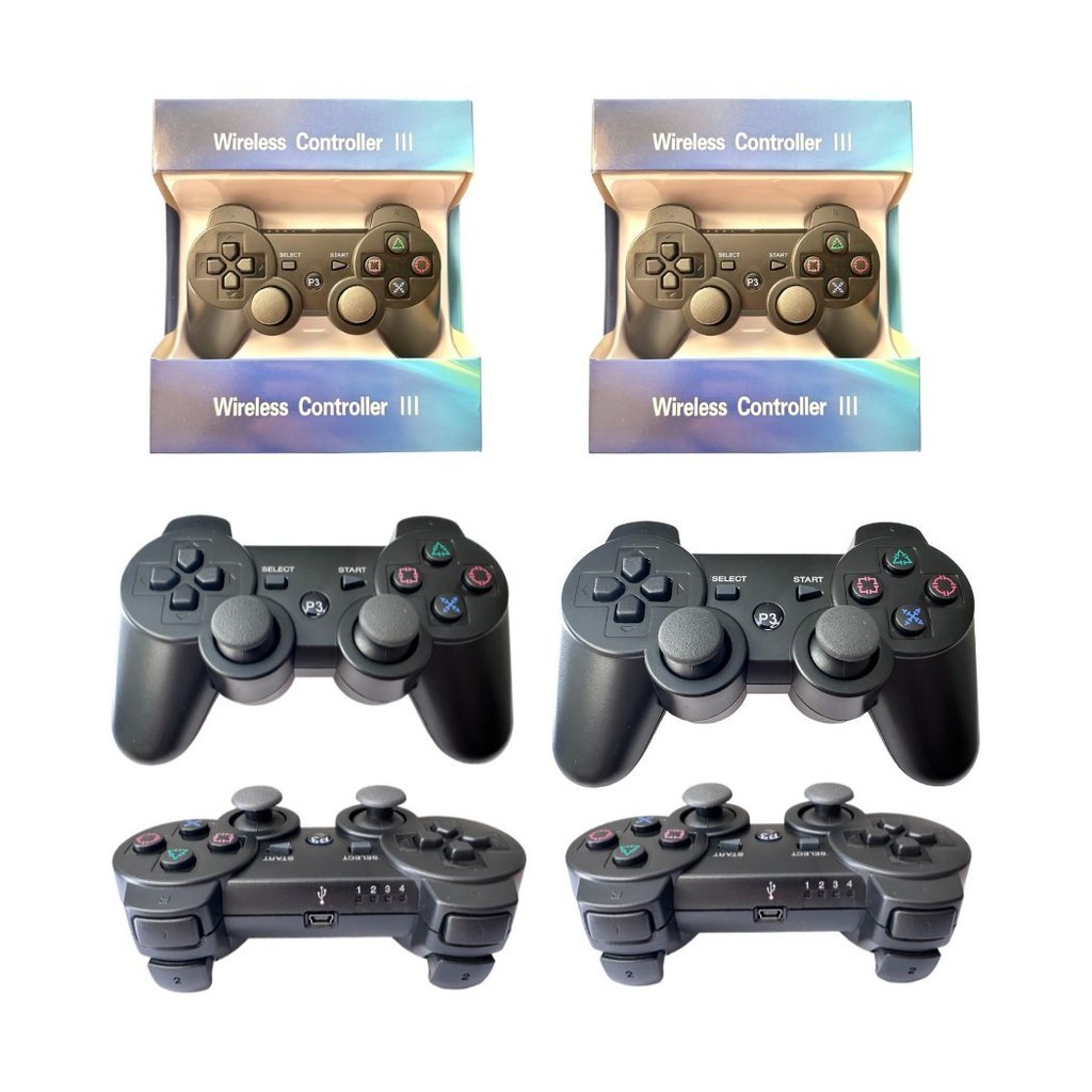 Controle Recarregável Compatível com Ps3 Joystick Sem Fio Bluetooth Wireless  preto
