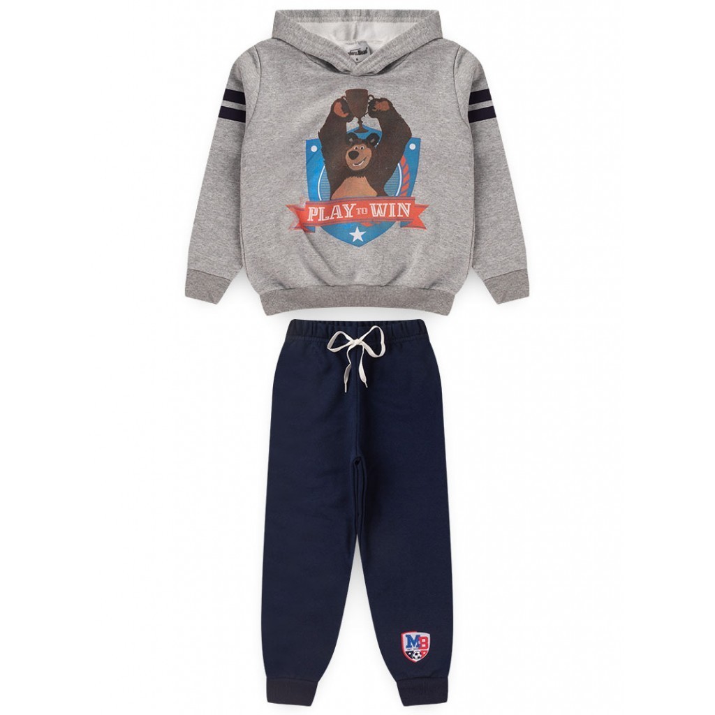Conjunto Masculino Infantil Play To Win - Masha e o Urso