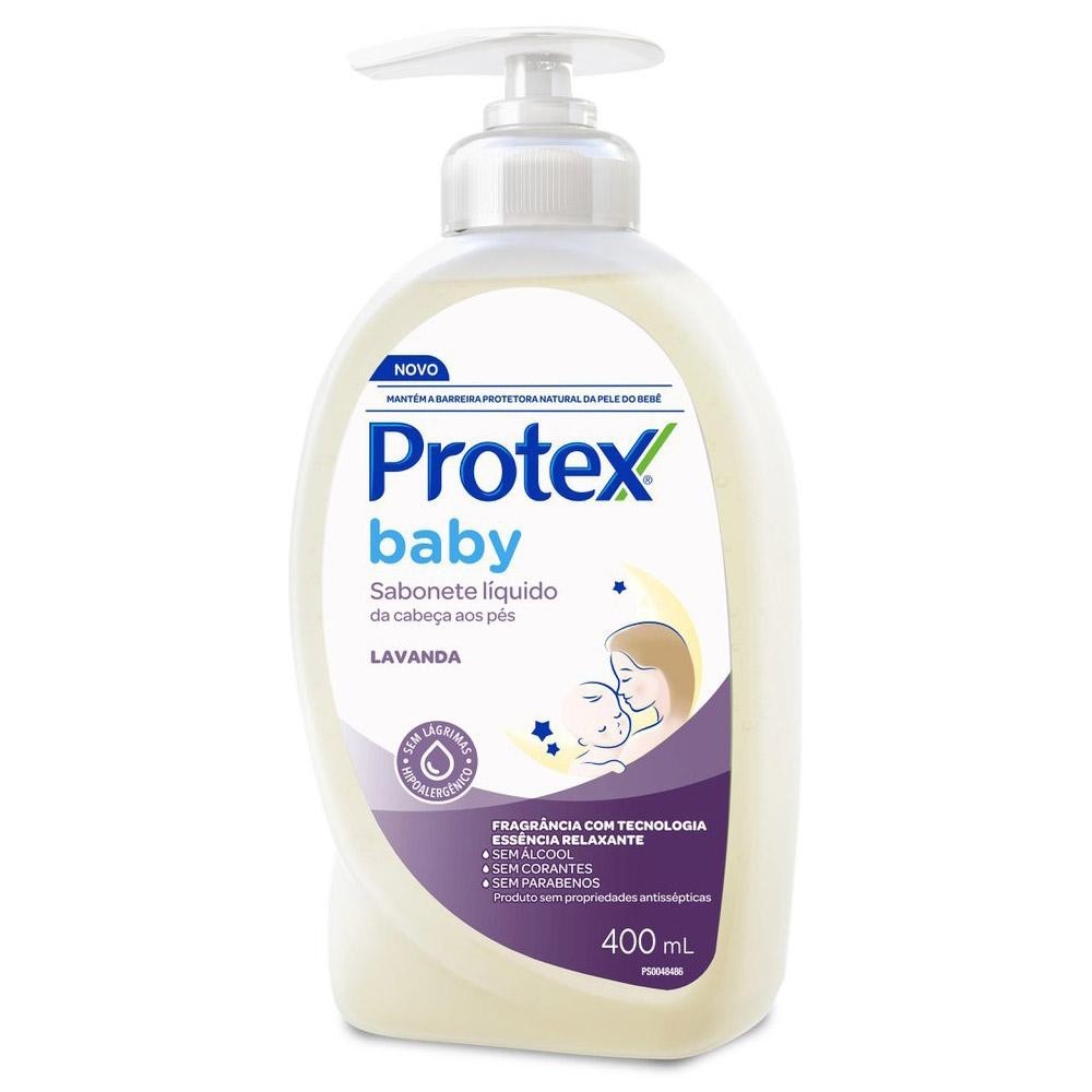 Sabonete Líquido para Bebês Protex Baby Lavanda 400ml em Oferta na Shopee