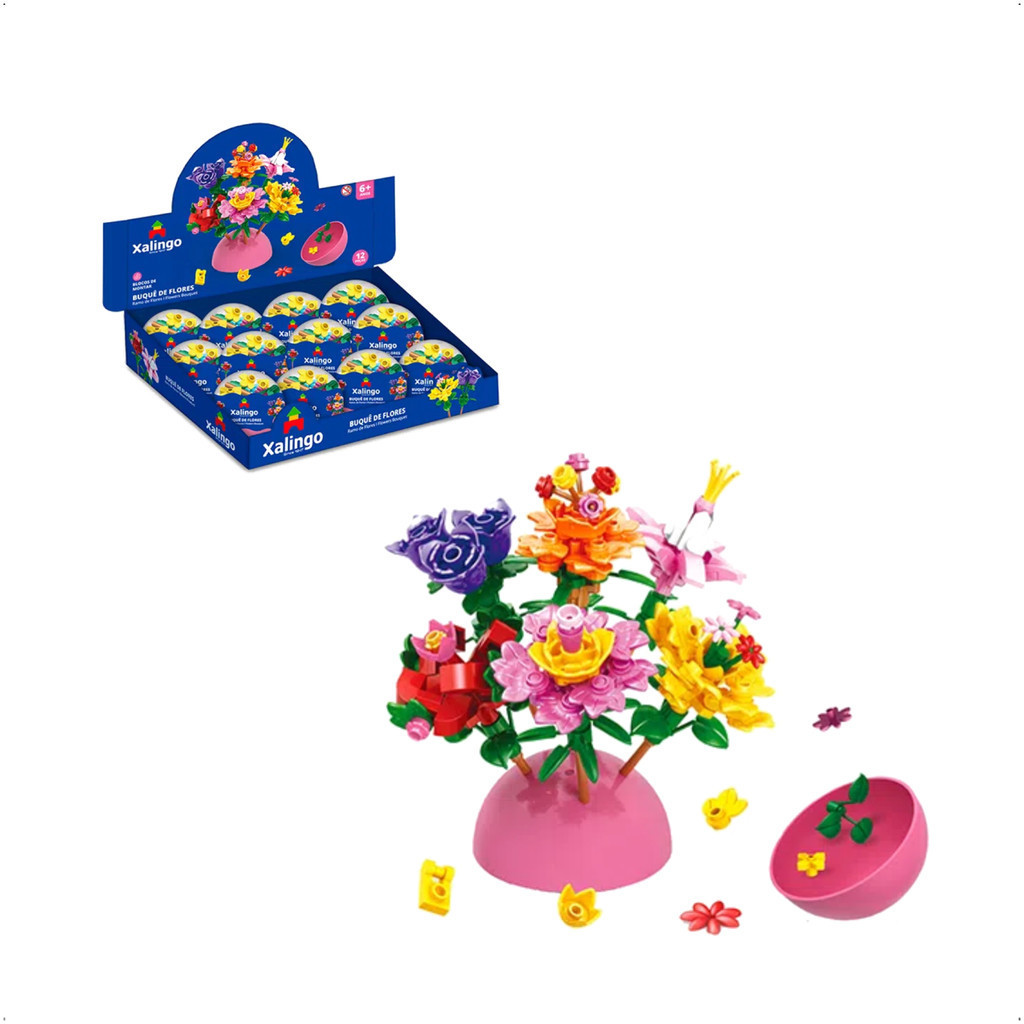 Brinquedo Infantil Unitário Sortido Blocos de Montar Mundo Encantado Buque De Flores Xalingo em Oferta na Shopee
