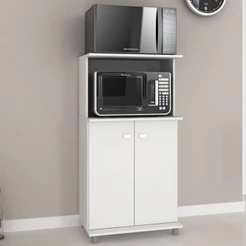 Armário de Cozinha para Forninho e Microondas Branco Bl3307 - Tecno Mobili