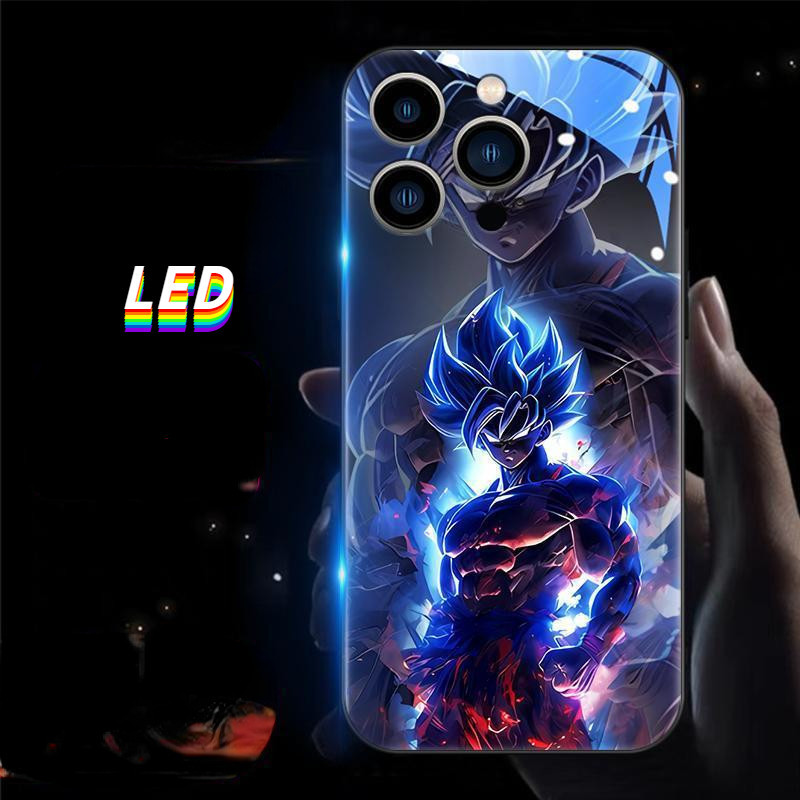 Dragon Ball Dragão Luz Colorida LED Incandescência Da Caixa Do Telefone Protetor Para iPhone 15Promax14Promax 13pro em Oferta na Shopee