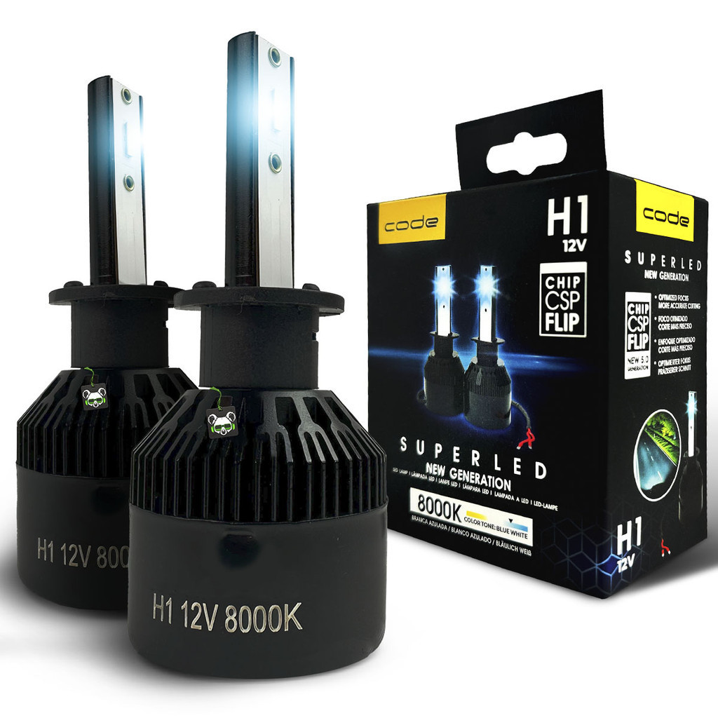 Par Lâmpada Super Led New Csp Flip 3200l 8000k Encaixe H1