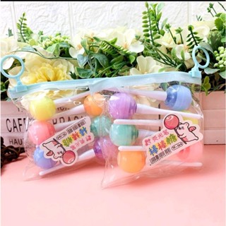 Marca texto Neon Kit Com 6 Cores Pastel Pirulito Fofo Kit 6 Lollipop Com Estojo De Plastico em Oferta na Shopee