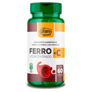 Ferro Com Vitamina C 60 Cápsulas - Unilife em Oferta na Shopee