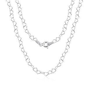 Colar gargantilha chocker coração 45cm prata 925 em Oferta na Shopee