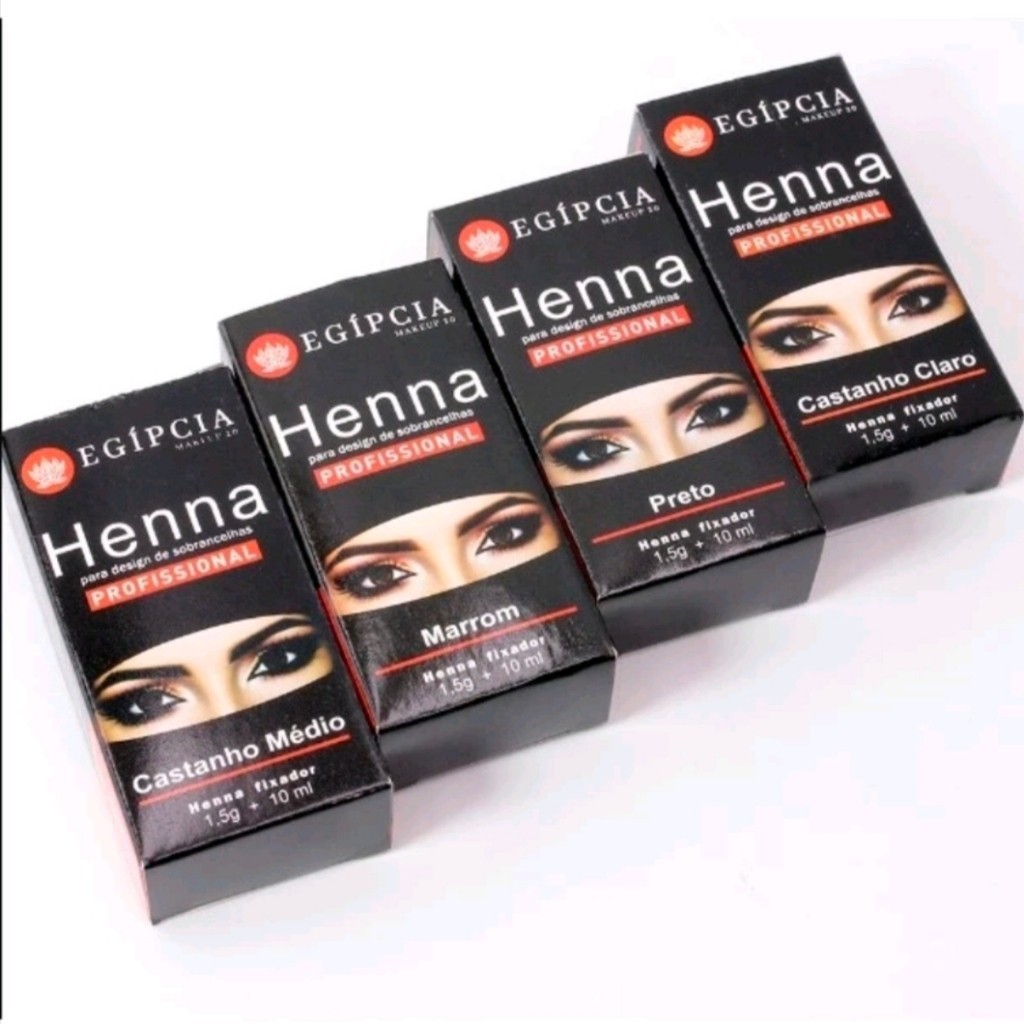 Henna Sobrancelhas Egípcia Alto Rendimento E Fixação Rena em Oferta na Shopee