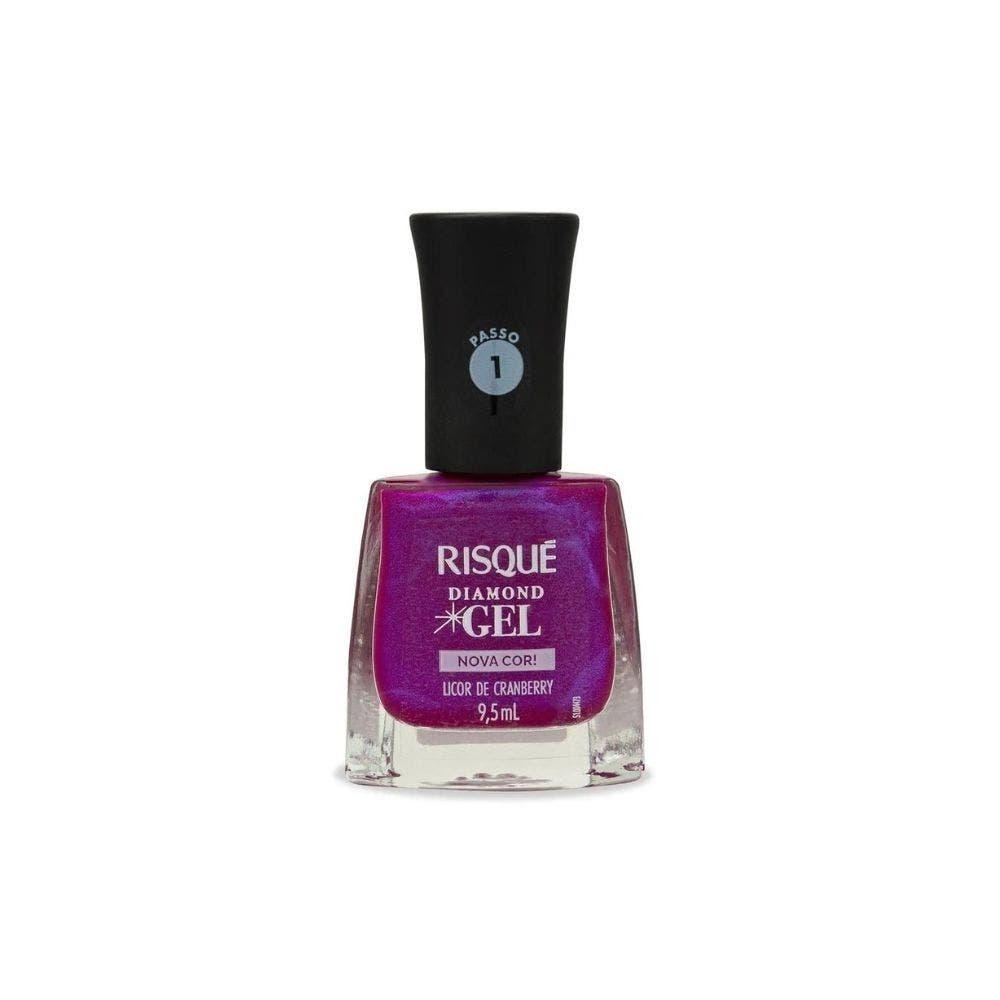 Esmalte Metálico Diamond Gel Licor de Cranberry 9,5ml em Oferta na Shopee
