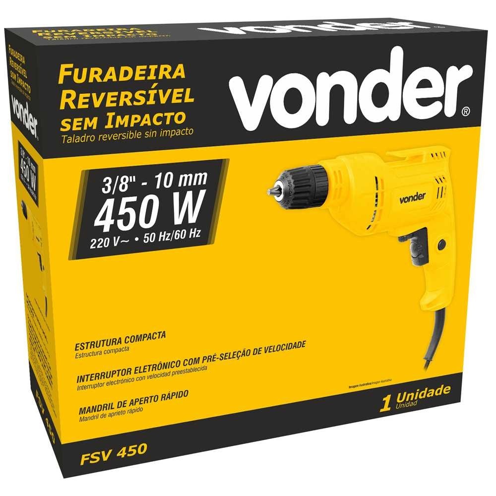 Furadeira Sem Impacto 3/8' 450 W Fsv 450 220 V Vonder · foto 2
