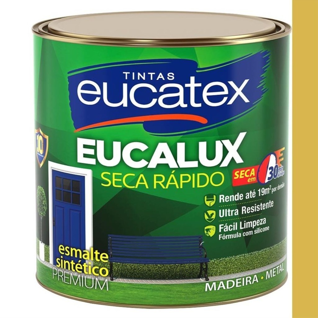 Tinta Esmalte Sintético  (Ouro Brilhante) - Eucalux