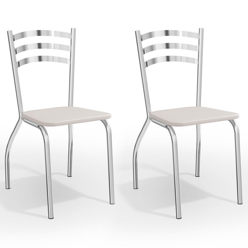 Cadeiras Kit 2 Cadeiras Portugal Cromada em Oferta na Shopee