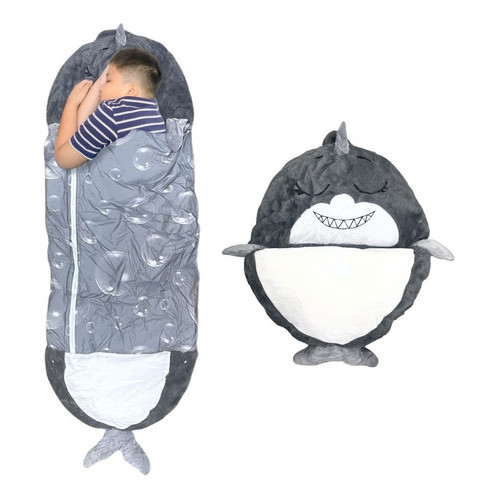 Saco De Dormir Cobertor Infantil Importway Tubarão 140x50cm