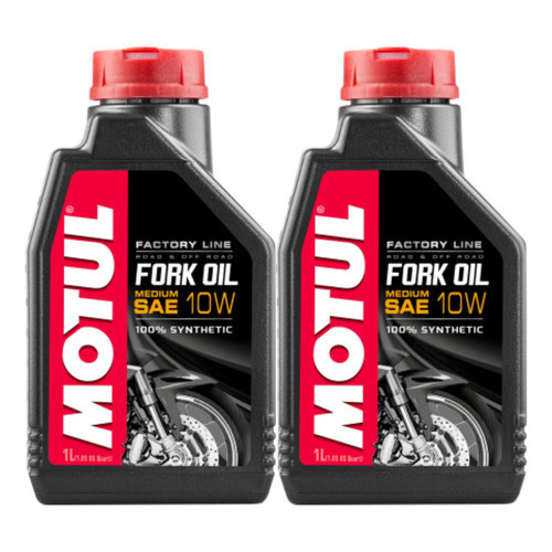KIT MOTUL FORK OIL FACTORY LINE 10W MEDIUM 2 LITROS em Oferta na Shopee