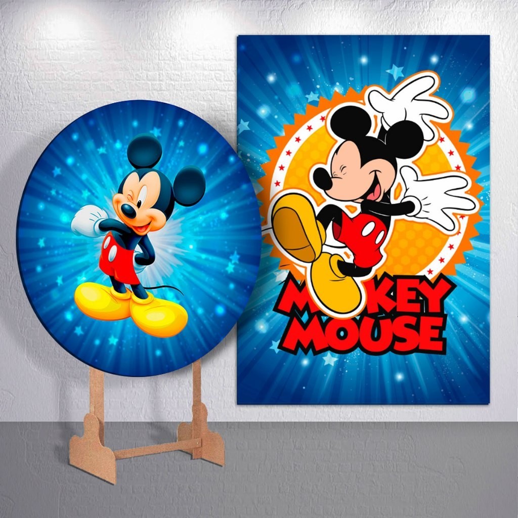 Painel Magia Infantil Castelo Mágico Ratinho Encantado Retangular  Capas Trio  Cilindro Festa Menino