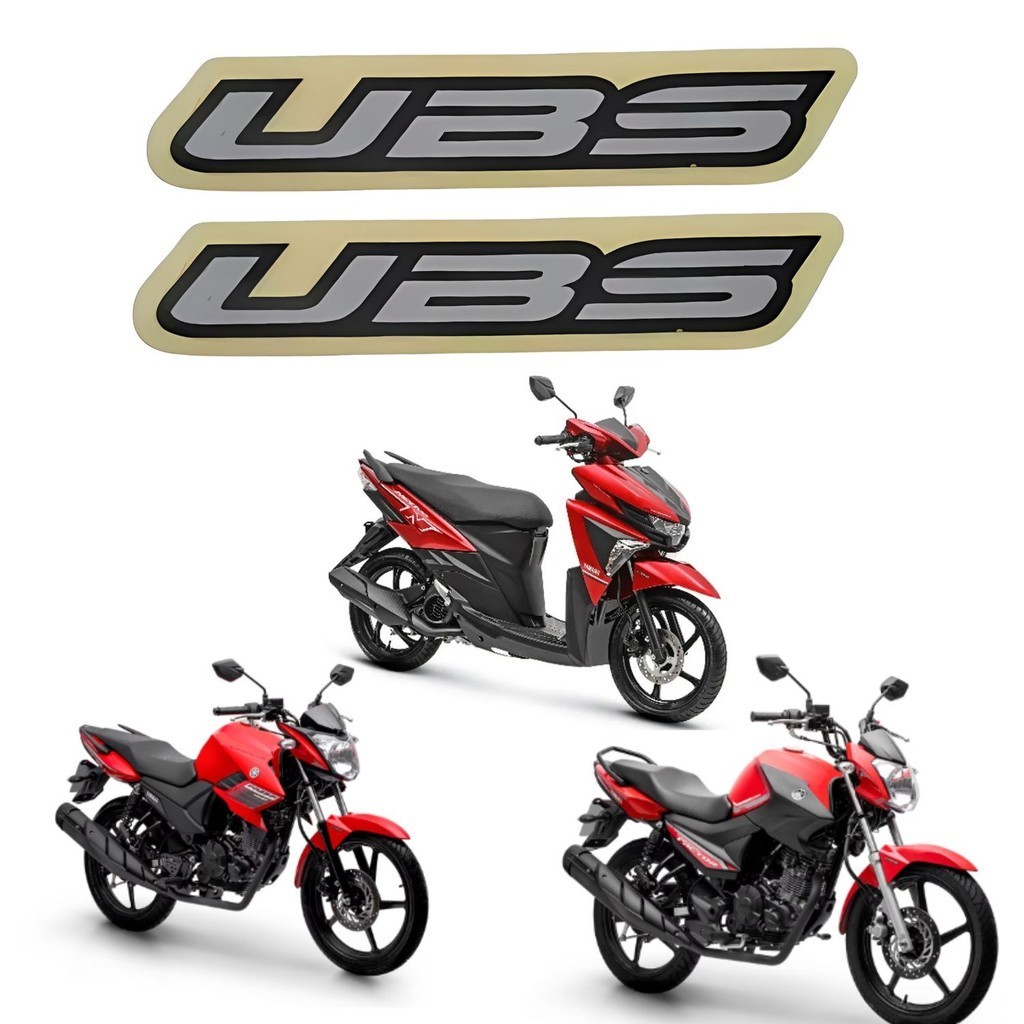 KIT PAR EMBLEMA ADESIVO ORIGINAL UBS PARA PARALAMAS