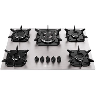 Cooktop a Gás Mueller 5 Bocas mesa em Alumínio com Queimador Tripla Chama e Grades em Ferro Fundido MCG5BK Bivolt em Oferta na Shopee