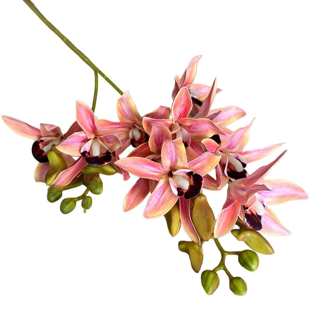Orquídea Cymbidium 3D Artificial Decoração Arranjos em Oferta na Shopee