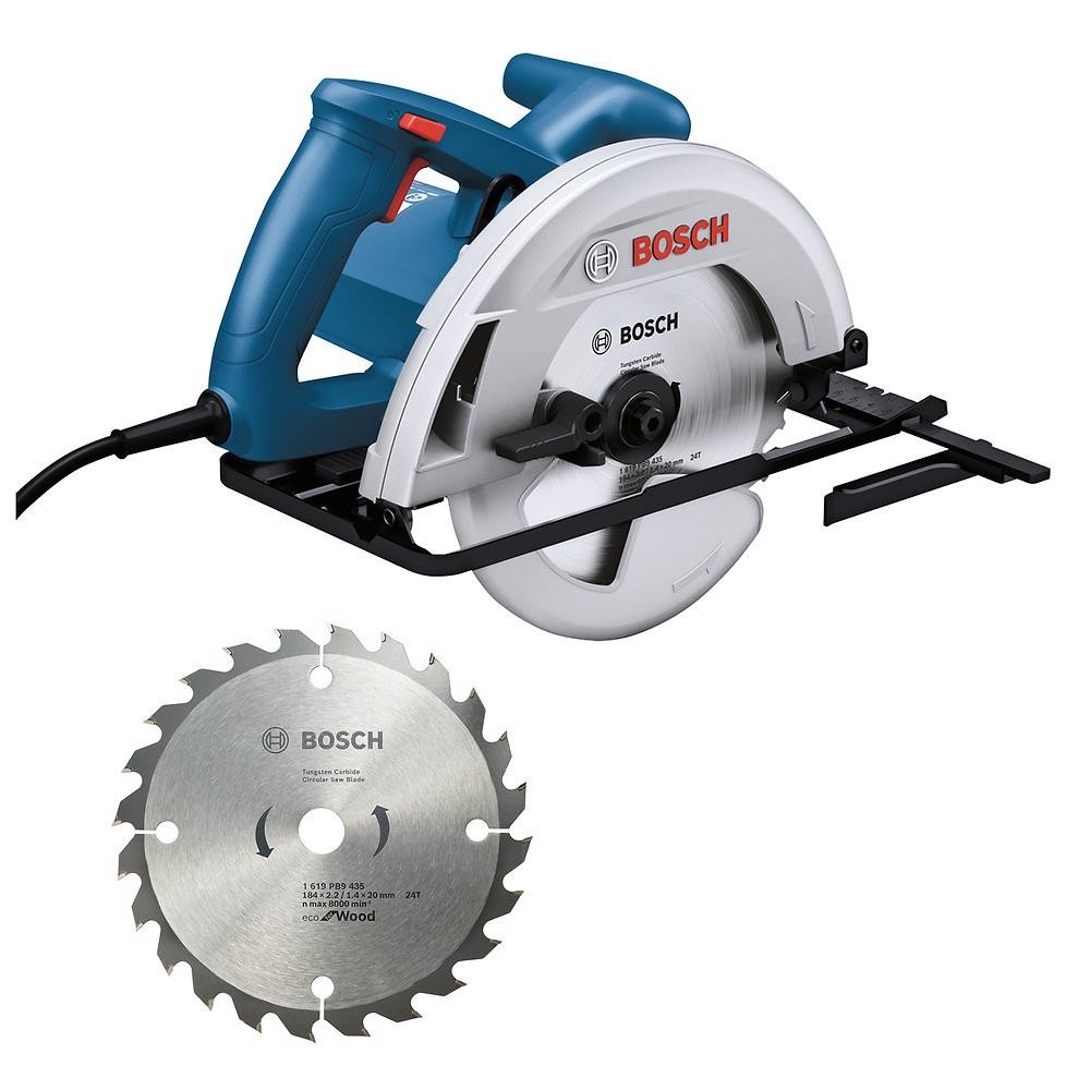 Serra Circular 184mm 1300W GKS 130 com Disco BOSCH - Home & Living