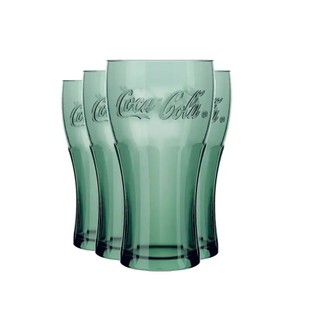Jogo de Copos Contour Verde Coca-Cola 470ml com 4 peças em Oferta na Shopee