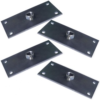 Kit 4 Chapinhas Chapa Reta Fixação Pés Palito Rosca 5/16 Zincada G59 em Oferta na Shopee