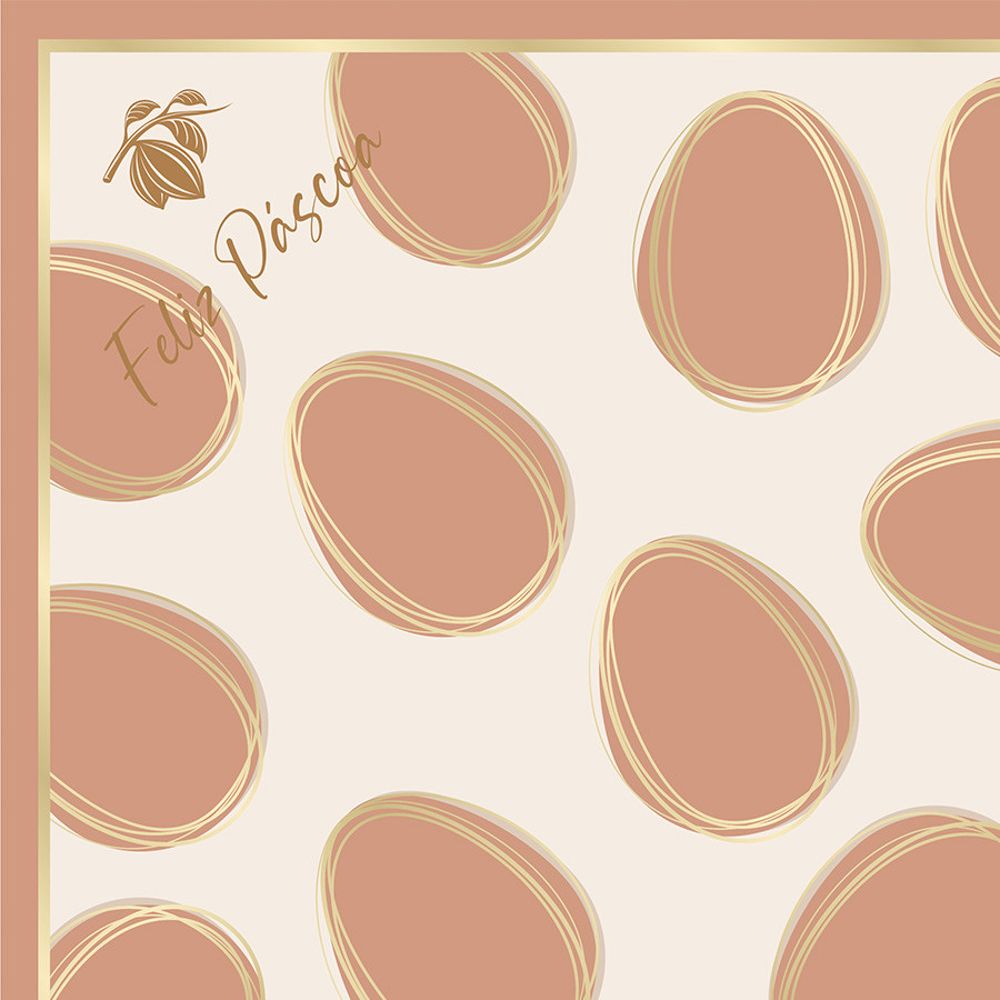 Saco Express 35x35cm para Ovos de 250g a 350g - Tonal Terracota Suave - 25 unidades - Cromus - Rizzo