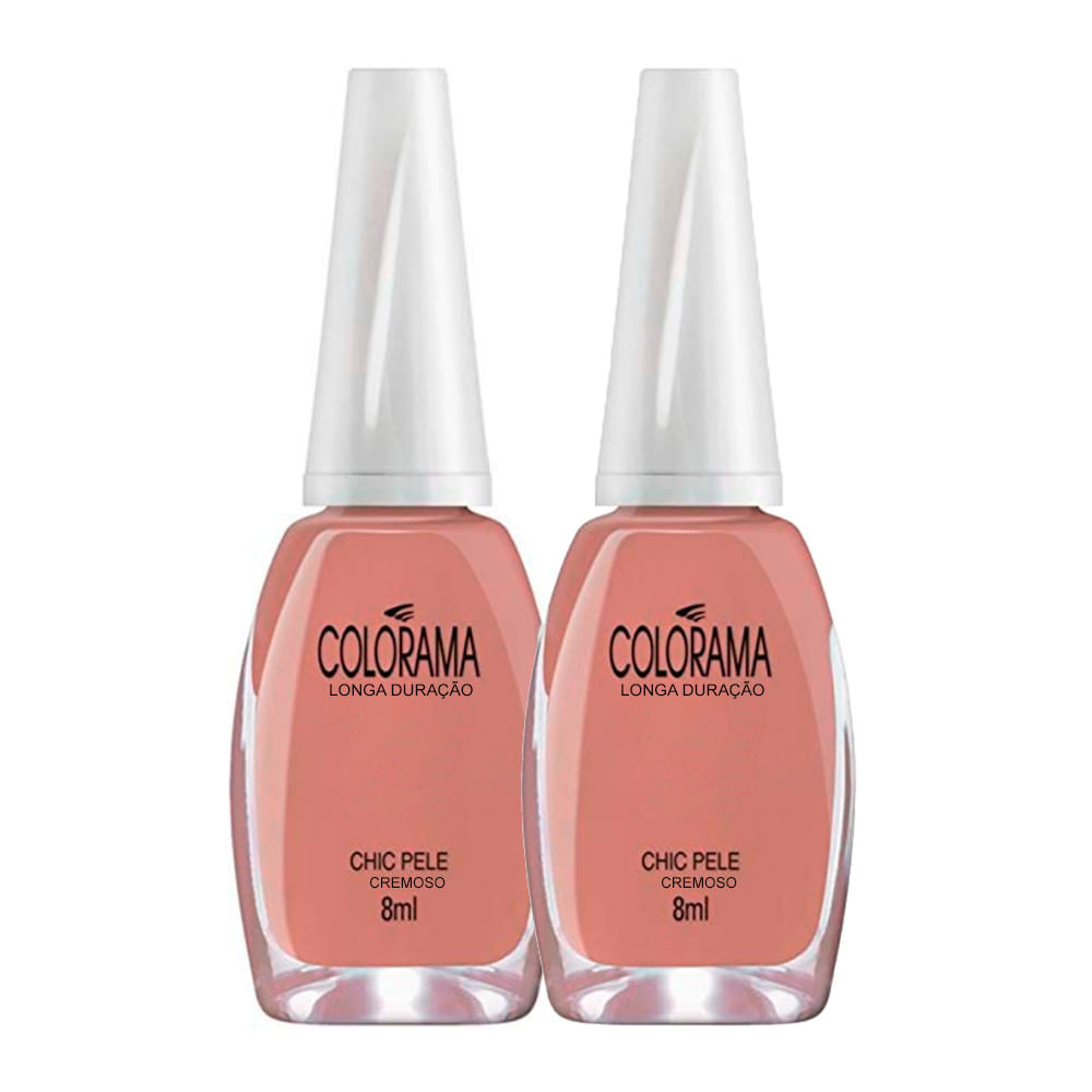 Kit 2 Esmalte Colorama Cor Chic Pele 8ml - Beauty