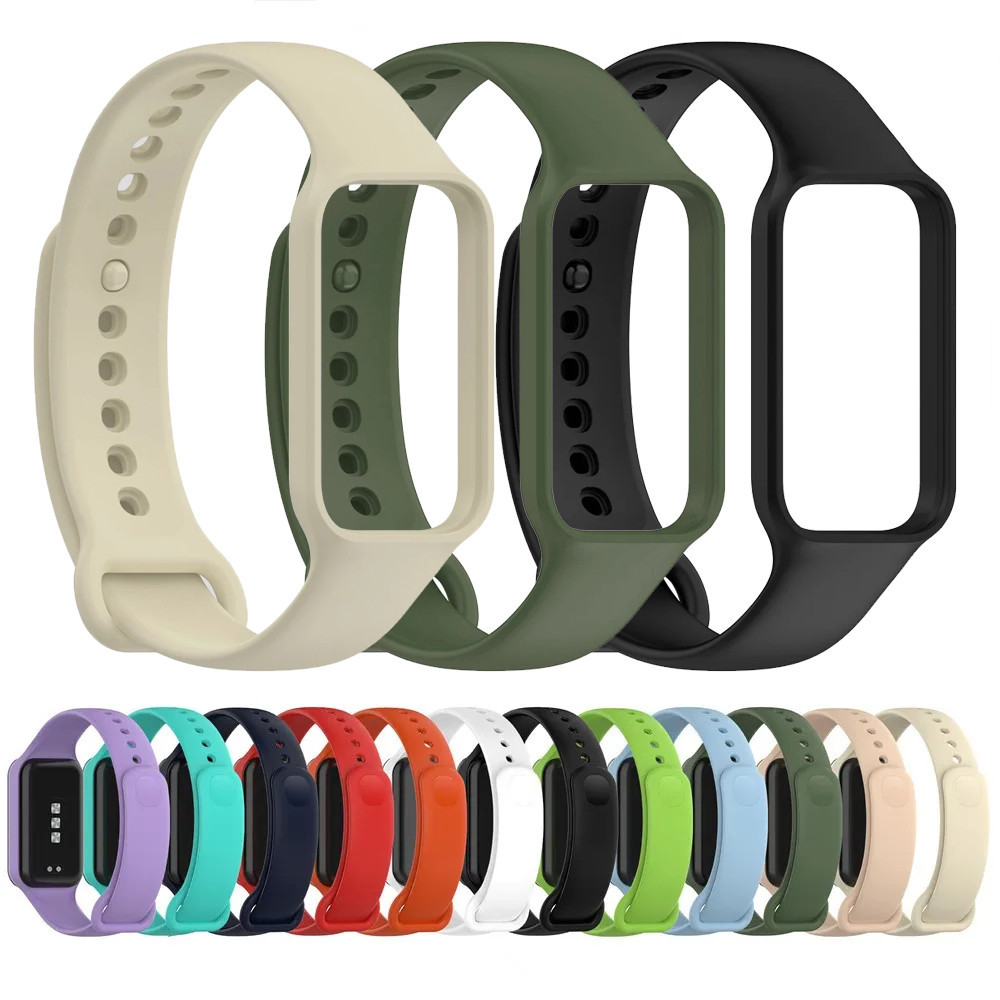 Pulseira e Capa De Silicone Para Xiaomi Mi Band 8 Active / Redmi Band 2