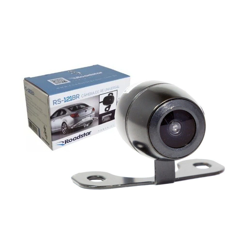Câmera de Ré ou Frontal Roadstar RS-201BR 12v 5 Metros Cabo Linha Fixa Auxiliadora Estacionamento em Oferta na Shopee