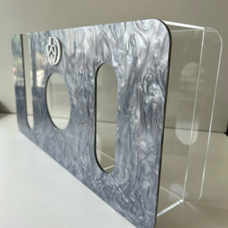 Organizador de TOUCAS/MÁSCARAS/LUVAS personalizador SUPORTE TRIPLO acrílico beleza clinica studio consultorio em Oferta na Shopee