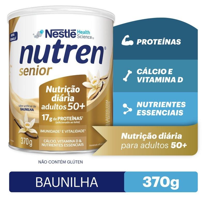Detalhes do Complemento Alimentar Nutren Senior Sabor Baunilha 370g