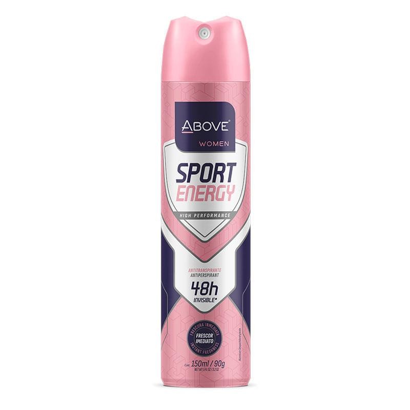 Desodorante Antitranspirante Aerossol Above Women Sport Energy 48h 150ml em Oferta na Shopee