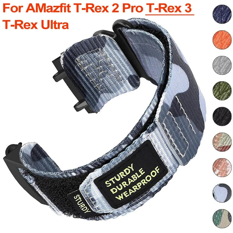 Nova Pulseira Esportiva De Nylon Para Huami Amazfit T-Rex 2 3 Ultra De Relógio Trex Pro Tiranossauro Smartwatch em Oferta na Shopee