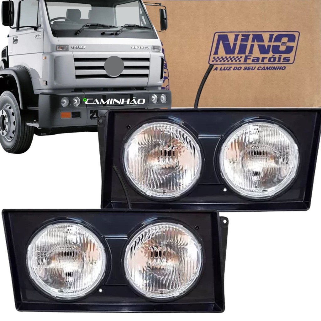 Par Farol Principal para Volkswagen Titan Worker - 2000 em diante  - Nino (F-179 / F-180 / 2SO941008AB42 / 2SO941008AB41 em Oferta na Shopee