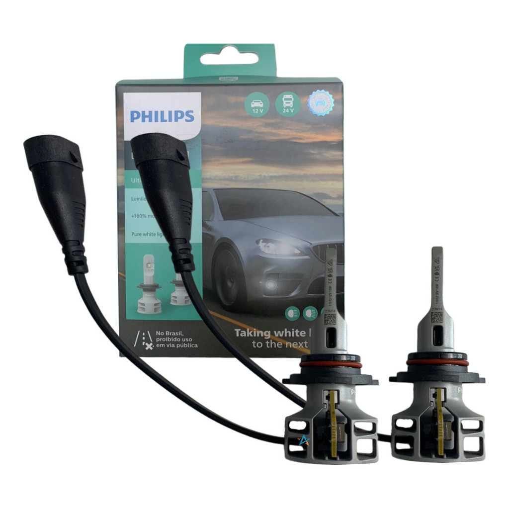 Par Hir2 Lâmpada Philips ultinon  Led PRO5000 HL  Corolla 2020 2021 2022 2023 Luz branca led branco