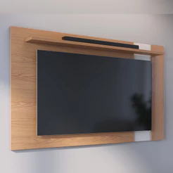 Painel Para TV 70 Pol Extensível 180cm Lara C04 Freijó Off White Matte - Lyam Decor
