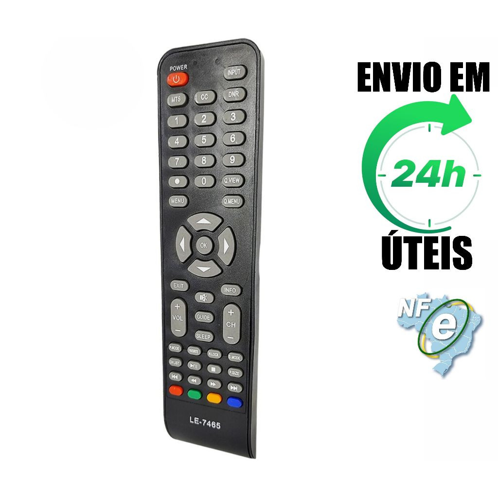 Controle Remoto  Compatível Com TV H-Buster HbTV-32L05Hd / HbTV-29D07Hd em Oferta na Shopee