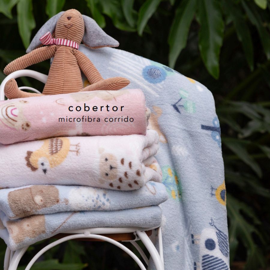 Cobertor de Bebe Estampado Microfibra Antialérgico Camesa 80X1,10m