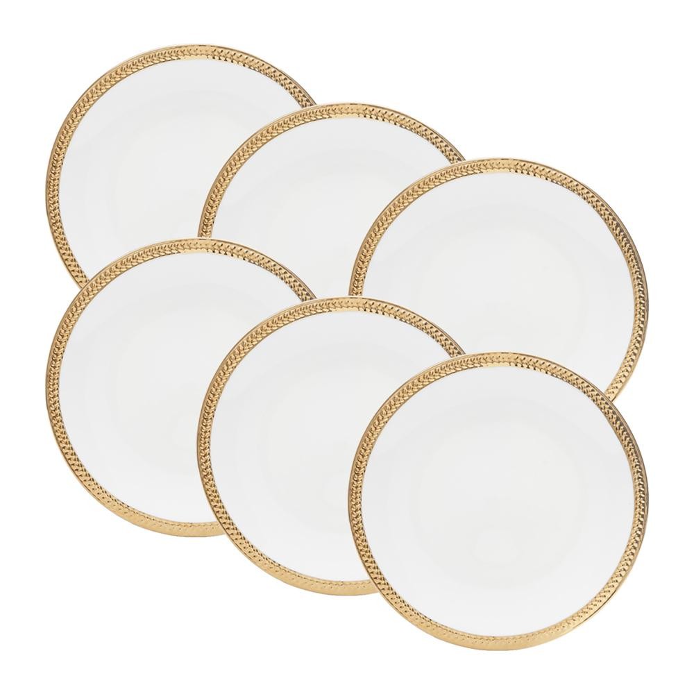 6 Pratos Wolff Paddy de Porcelana para Sobremesa Branco 19cm em Oferta na Shopee