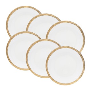 6 Pratos Wolff Paddy de Porcelana para Sobremesa Branco 19cm em Oferta na Shopee